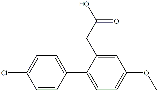 4'-Chloro-4-methoxy-1,1'-biphenyl-2-acetic acid 结构式