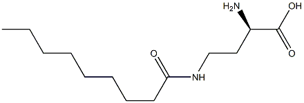 [R,(-)]-2-Amino-4-nonanoylaminobutyric acid 结构式