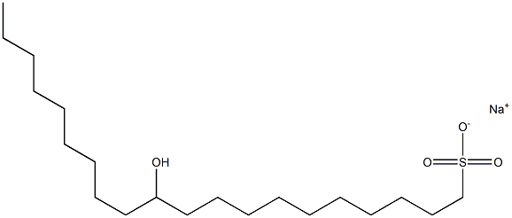 11-Hydroxyicosane-1-sulfonic acid sodium salt 结构式