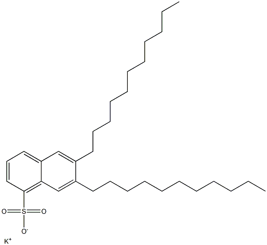 6,7-Diundecyl-1-naphthalenesulfonic acid potassium salt 结构式