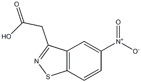 5-Nitro-1,2-benzisothiazole-3-acetic acid 结构式