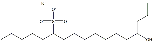 14-Hydroxyheptadecane-6-sulfonic acid potassium salt 结构式