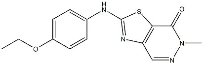 2-(4-Ethoxyphenylamino)-6-methylthiazolo[4,5-d]pyridazin-7(6H)-one 结构式