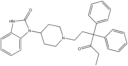 1-[1-(3,3-Diphenyl-4-oxohexyl)-4-piperidyl]-1H-benzimidazol-2(3H)-one 结构式