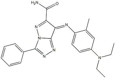 (7Z)-7-[[2-Methyl-4-(diethylamino)phenyl]imino]-3-phenyl-7H-pyrazolo[5,1-c]-1,2,4-triazole-6-carboxamide 结构式