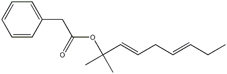 Phenylacetic acid 1,1-dimethyl-2,5-octadienyl ester 结构式