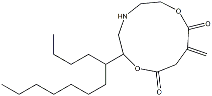 5-Dodecyl-10-methylene-5-aza-2,8-dioxacycloundecane-1,9-dione 结构式