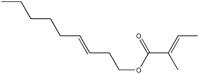 (E)-2-Methyl-2-butenoic acid 3-nonenyl ester 结构式