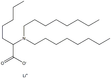 2-(Dioctylamino)heptanoic acid lithium salt 结构式
