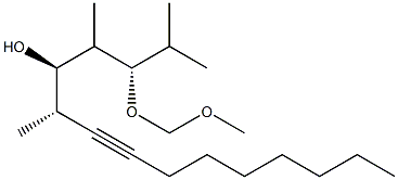 (1R,2S)-2-Methyl-1-[(1R,2S)-1,3-dimethyl-2-methoxymethoxybutyl]-3-undecyn-1-ol 结构式