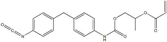 Acrylic acid 2-[p-(p-isocyanatobenzyl)phenylcarbamoyloxy]-1-methylethyl ester 结构式