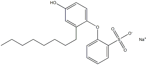 4'-Hydroxy-2'-octyl[oxybisbenzene]-2-sulfonic acid sodium salt 结构式