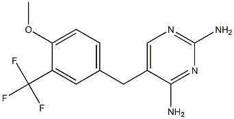 5-[3-(Trifluoromethyl)-4-methoxybenzyl]-2,4-pyrimidinediamine 结构式
