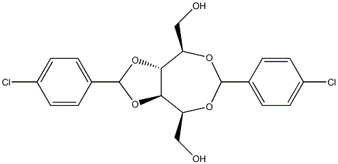 2-O,5-O:3-O,4-O-Bis(4-chlorobenzylidene)-D-glucitol 结构式