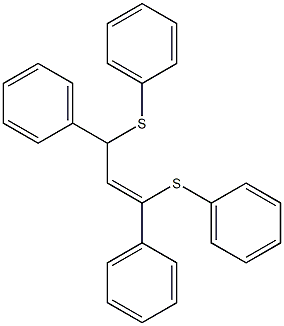 1,3-Bis(phenylthio)-1,3-diphenyl-1-propene 结构式