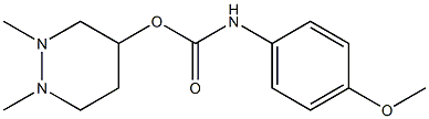 4-Methoxyphenylcarbamic acid 1,2-dimethyl-(1,2,3,4,5,6-hexahydropyridazin)-4-yl ester 结构式