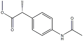 [R,(-)]-2-[p-(Acetylamino)phenyl]propionic acid methyl ester 结构式