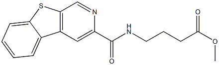 N-(3-Methoxycarbonylpropyl)[1]benzothieno[2,3-c]pyridine-3-carboxamide 结构式