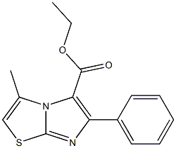 6-Phenyl-3-methylimidazo[2,1-b]thiazole-5-carboxylic acid ethyl ester 结构式