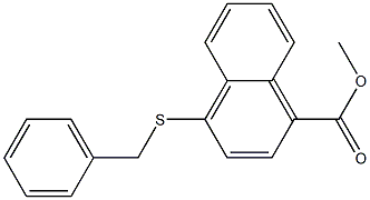 4-[Benzylthio]-1-naphthoic acid methyl ester 结构式