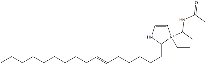 1-[1-(Acetylamino)ethyl]-1-ethyl-2-(6-hexadecenyl)-4-imidazoline-1-ium 结构式