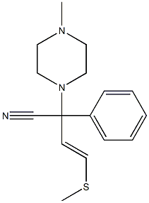 4-Methylthio-2-phenyl-2-(4-methyl-1-piperazinyl)-3-butenenitrile 结构式