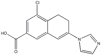 5,6-Dihydro-7-(1H-imidazol-1-yl)-4-chloronaphthalene-2-carboxylic acid 结构式