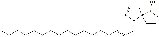 1-Ethyl-2-(2-heptadecenyl)-1-(1-hydroxyethyl)-3-imidazoline-1-ium 结构式