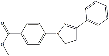 4-(3-Phenyl-2-pyrazolin-1-yl)benzoic acid methyl ester 结构式