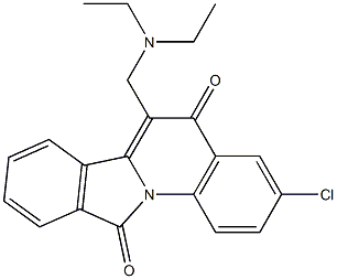 3-Chloro-6-[(diethylamino)methyl]isoindolo[2,1-a]quinoline-5,11(5H)-dione 结构式