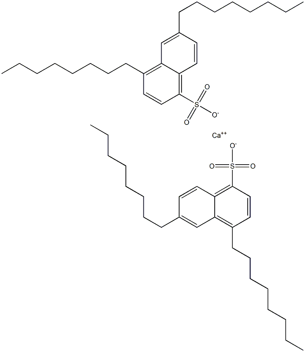 Bis(4,6-dioctyl-1-naphthalenesulfonic acid)calcium salt 结构式