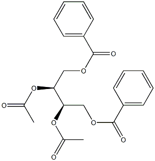 (2S,3R)-1,2,3,4-Butanetetrol 2,3-diacetate 1,4-dibenzoate 结构式