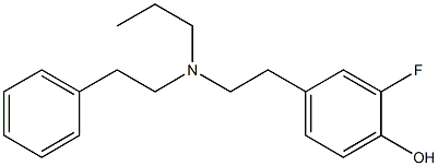 N-Propyl-N-(2-phenylethyl)-2-(3-fluoro-4-hydroxyphenyl)ethylamine 结构式