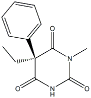 (5R)-5-Ethyl-1-methyl-5-phenylbarbituric acid 结构式