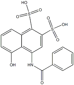 5-Hydroxy-4-(benzoylamino)-1,2-naphthalenedisulfonic acid 结构式