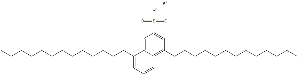 4,8-Ditridecyl-2-naphthalenesulfonic acid potassium salt 结构式