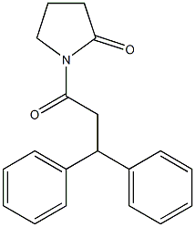 1-(3,3-Diphenylpropionyl)pyrrolidin-2-one 结构式