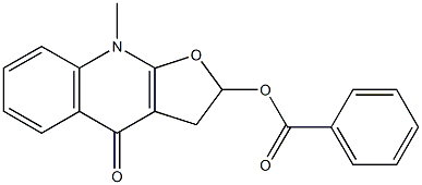 2,3-Dihydro-2-benzoyloxy-9-methylfuro[2,3-b]quinolin-4(9H)-one 结构式