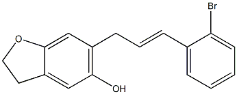 2,3-Dihydro-6-[3-(2-bromophenyl)-2-propenyl]benzofuran-5-ol 结构式