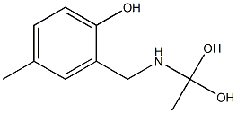 2-[(1,1-Dihydroxyethyl)aminomethyl]-4-methylphenol 结构式