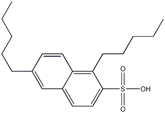 1,6-Dipentyl-2-naphthalenesulfonic acid 结构式