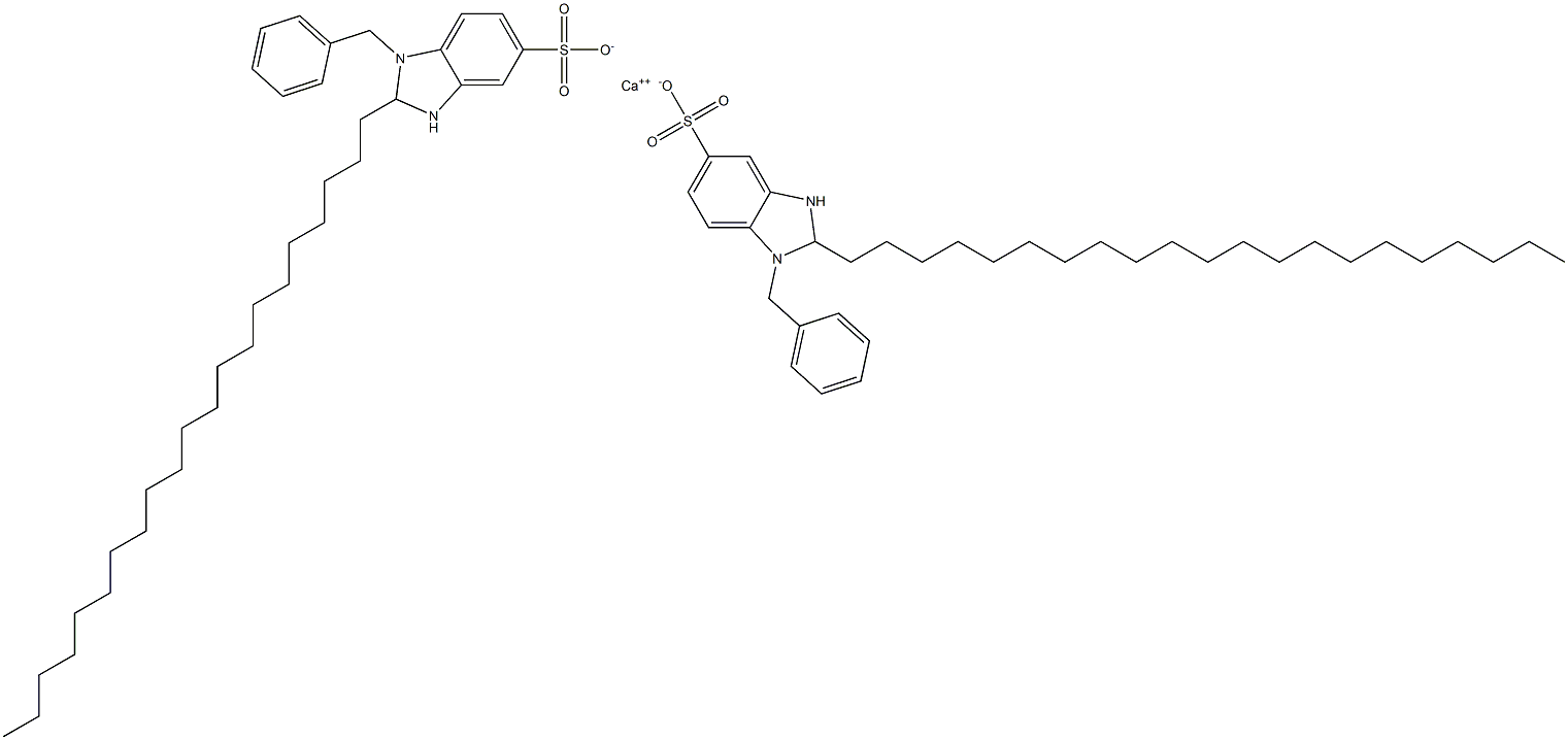 Bis(1-benzyl-2,3-dihydro-2-henicosyl-1H-benzimidazole-5-sulfonic acid)calcium salt 结构式