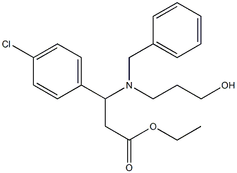 3-[Benzyl(3-hydroxypropyl)amino]-3-(4-chlorophenyl)propionic acid ethyl ester 结构式