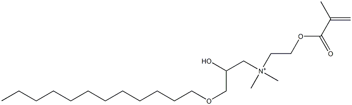 3-(Dodecyloxy)-2-hydroxy-N,N-dimethyl-N-[2-[(2-methyl-1-oxo-2-propenyl)oxy]ethyl]-1-propanaminium 结构式