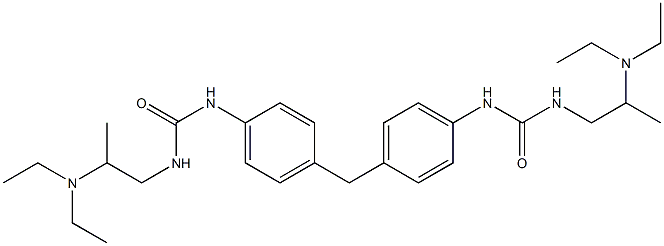 1,1'-Methylenebis(4,1-phenylene)bis[3-[2-(diethylamino)propyl]urea] 结构式