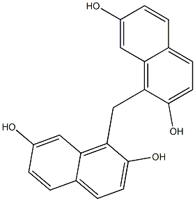 1,1'-Methylenebis(naphthalene-2,7-diol) 结构式