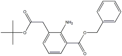 2-Amino-3-benzyloxycarbonylbenzeneacetic acid tert-butyl ester 结构式