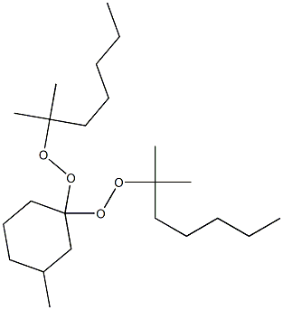 3-Methyl-1,1-bis(1,1-dimethylhexylperoxy)cyclohexane 结构式