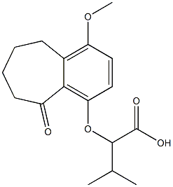 2-[(1-Methoxy-5-oxo-6,7,8,9-tetrahydro-5H-benzocyclohepten)-4-yloxy]-3-methylbutyric acid 结构式