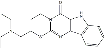 3-Ethyl-2-[[2-(diethylamino)ethyl]thio]-5H-pyrimido[5,4-b]indol-4(3H)-one 结构式